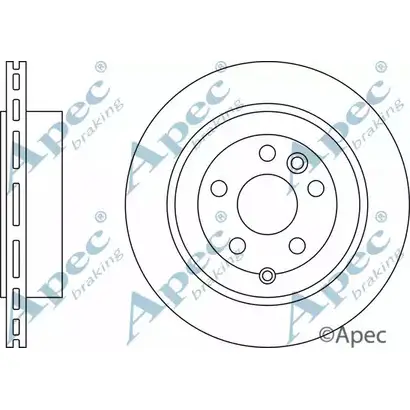 Тормозной диск APEC BRAKING 1265432015 NPLDMQ DSK2521 YGB 9OGW изображение 0