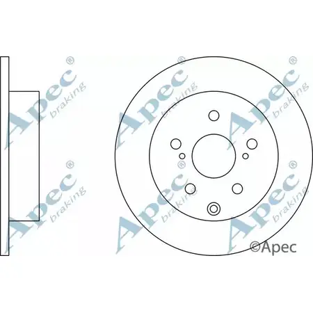 Тормозной диск APEC BRAKING U50T NC 1265432025 DSK2524 K3R7LJ изображение 0