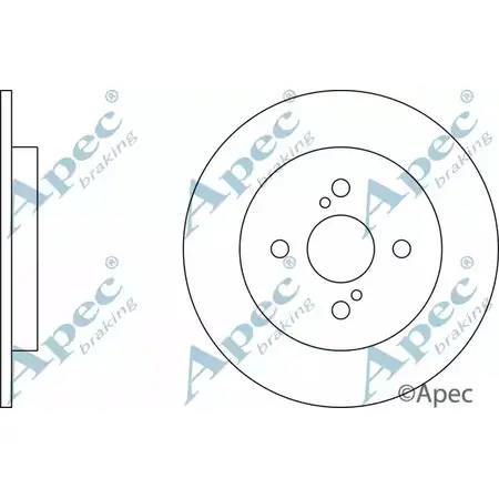 Тормозной диск APEC BRAKING BGCLFLZ 1265432027 F45 KE0 DSK2525 изображение 0