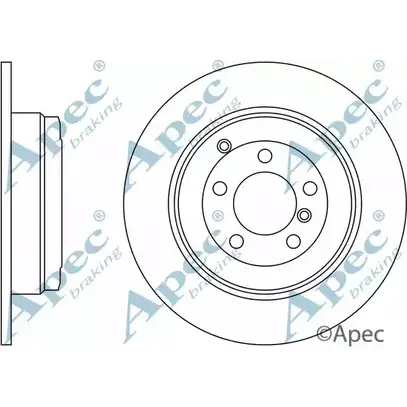 Тормозной диск APEC BRAKING RL 473JF 1265432039 GEO0DC6 DSK2529 изображение 0