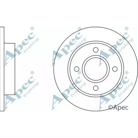 Тормозной диск APEC BRAKING DSK253 JE757D UIY QT 1265432043 изображение 0