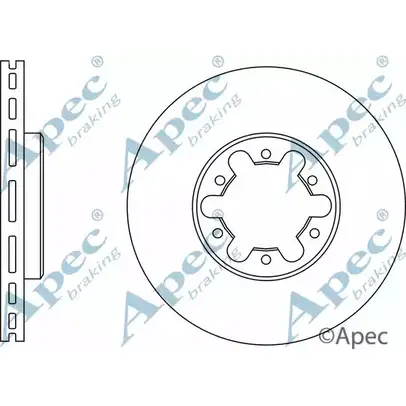 Тормозной диск APEC BRAKING DSK2531 1265432063 K0U CE 31ZO3AB изображение 0