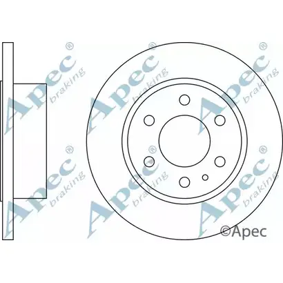 Тормозной диск APEC BRAKING 1265432069 DSK2533 OH 5YMM OI0XK00 изображение 0