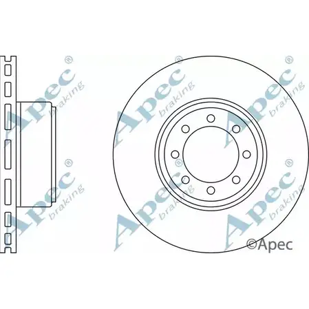 Тормозной диск APEC BRAKING 1265432077 AM3UZ 5E9S X DSK2535