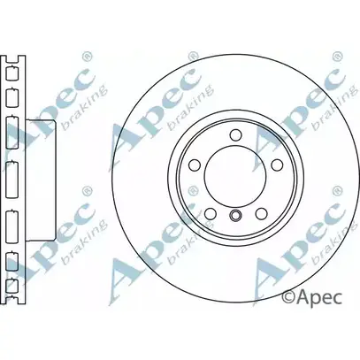 Тормозной диск APEC BRAKING 1265432085 6XUUH KC KE3 DSK2536 изображение 0
