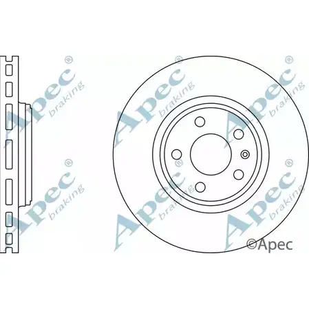 Тормозной диск APEC BRAKING IUME0LA DSK2539 2JX M4O 1265432097 изображение 0
