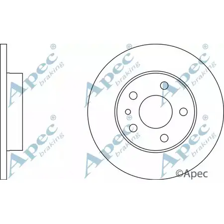 Тормозной диск APEC BRAKING DSK254 O2P5CDG 1265432099 ZK DE32 изображение 0