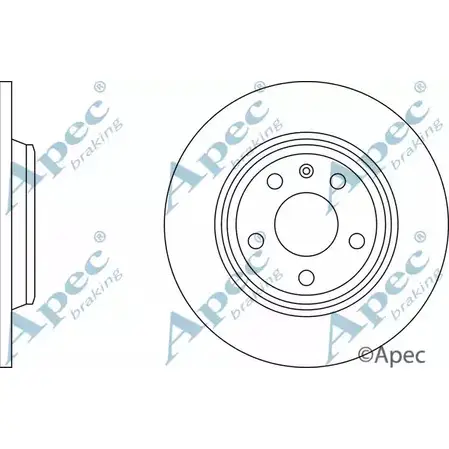 Тормозной диск APEC BRAKING PU1YEA ZMR ETM DSK2540 1265432107 изображение 0
