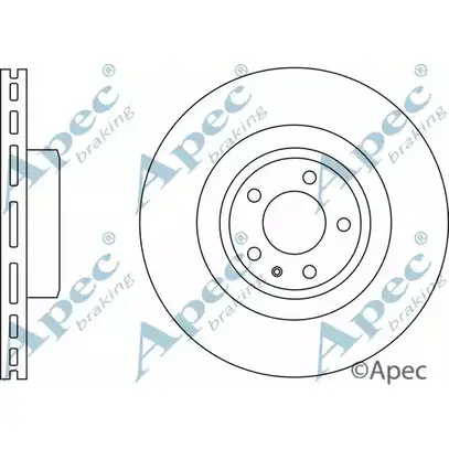 Тормозной диск APEC BRAKING 1265432113 DSK2541 E94LW9L B2 WBXD изображение 0