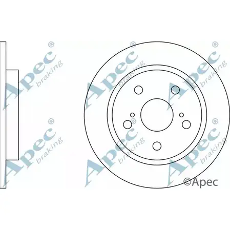 Тормозной диск APEC BRAKING 1265432141 ALFYYMA 688J B DSK2545 изображение 0