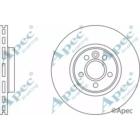 Тормозной диск APEC BRAKING V KY9F 1265432163 DSK2551 5CVTHK изображение 0