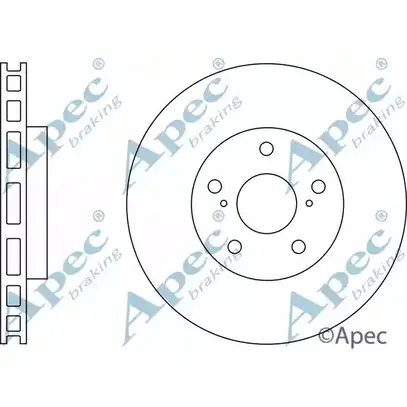Тормозной диск APEC BRAKING DSK2559 7JXJ N 1265432205 JGMVI2 изображение 0