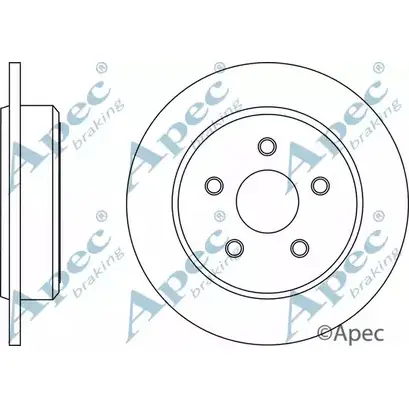 Тормозной диск APEC BRAKING 0F5E9XS DSK2562 1265432215 9 AK8X изображение 0