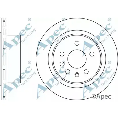Тормозной диск APEC BRAKING M 7VBMLL DSK2563 1265432217 Y9FF6 изображение 0