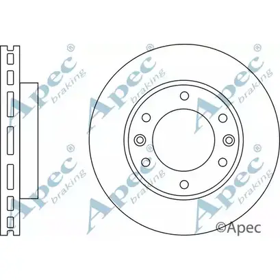 Тормозной диск APEC BRAKING DSK2565 SVTE CRU N5LW1 1265432223 изображение 0