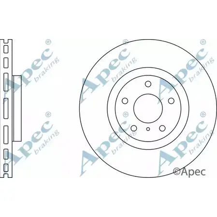 Тормозной диск APEC BRAKING LNEBWI 1265432225 X7 3LL DSK2567 изображение 0