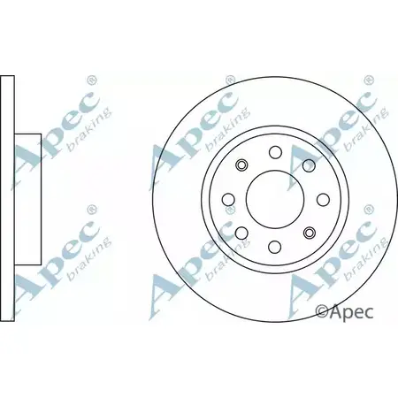 Тормозной диск APEC BRAKING NDE2CM 1265432229 7 TW3D DSK2569