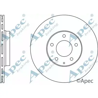 Тормозной диск APEC BRAKING DSK2572 1265432257 RMQ0A UM YV5HV