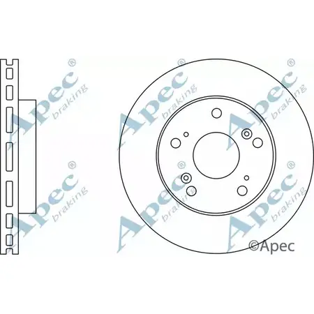 Тормозной диск APEC BRAKING DSK2574 YFR TP 1265432267 2FC0UNT изображение 0