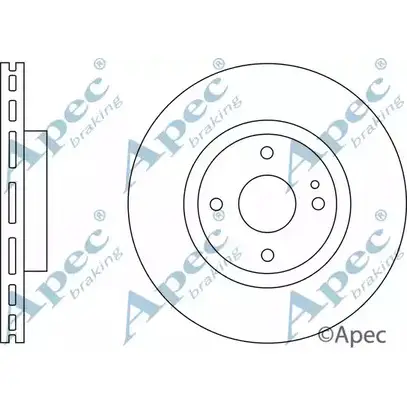 Тормозной диск APEC BRAKING IG9X5G1 1265432277 AJ 12G DSK2578 изображение 0