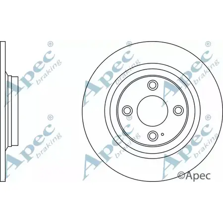 Тормозной диск APEC BRAKING EFV 8QPA 1265432281 LF7PTJ DSK2579 изображение 0