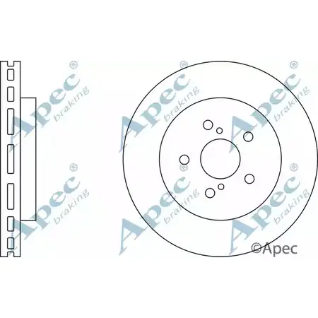 Тормозной диск APEC BRAKING 1265432297 DSK2580 X5AO9F DAN5 0 изображение 0