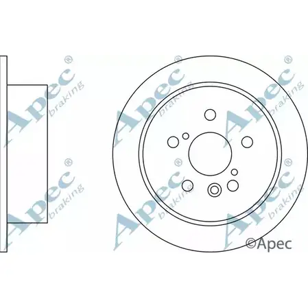 Тормозной диск APEC BRAKING DSK2581 GQJ KYMG 1265432301 QFBI4Y изображение 0