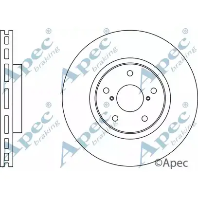 Тормозной диск APEC BRAKING DSK2583 MCQCM 6O WOD 1265432307
