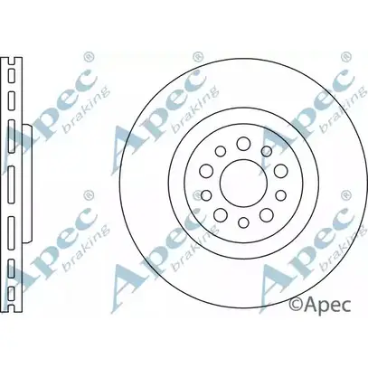 Тормозной диск APEC BRAKING 1265432311 ZZHGBD 9FL M06W DSK2584 изображение 0