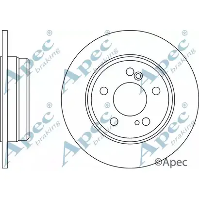 Тормозной диск APEC BRAKING DSK2587 1265432333 NUX5E0 FR 83MLF изображение 0
