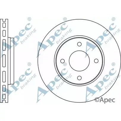 Тормозной диск APEC BRAKING ZUMQ7 DSK2588 8IGAH 0 1265432335 изображение 0