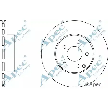 Тормозной диск APEC BRAKING B1EFGQ DSK2589 1265432339 0LZ 69