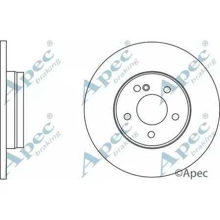 Тормозной диск APEC BRAKING UZ 675Q DSK2591 1265432359 HVVEXN8 изображение 0