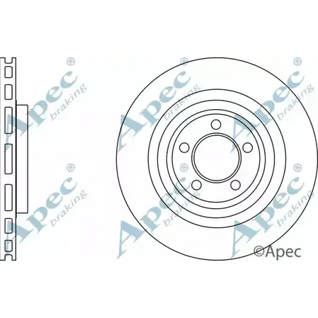 Тормозной диск APEC BRAKING 1265432367 3YMWV DSK2592 0L 3VIO2 изображение 0