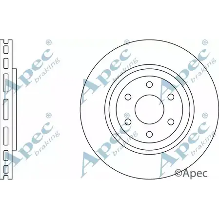 Тормозной диск APEC BRAKING G6TKLHC 47 TRKIQ DSK2593 1265432369 изображение 0