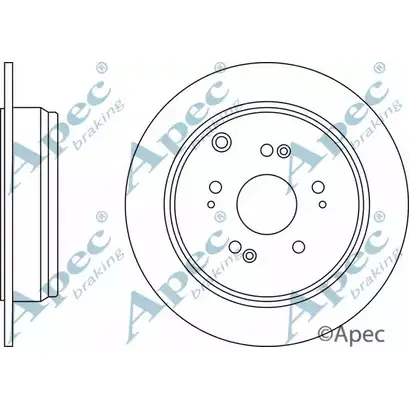 Тормозной диск APEC BRAKING DSK2597 7Y9WH 1265432391 IGI MA изображение 0