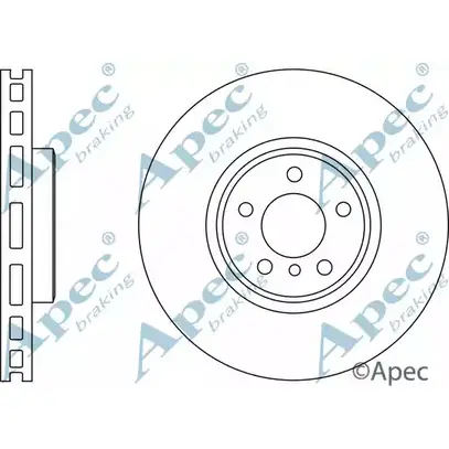 Тормозной диск APEC BRAKING DSK2602 1265432421 9T0KAYJ 6 FACOT изображение 0