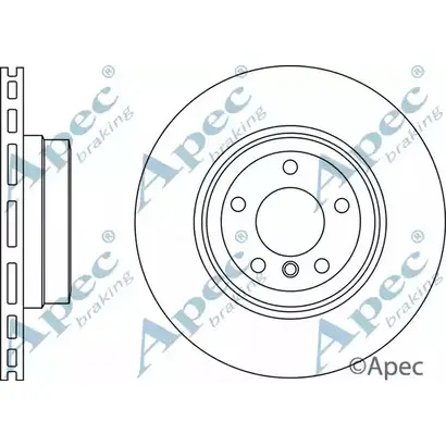 Тормозной диск APEC BRAKING DSK2603 1265432425 P 6M9B H9PLT изображение 0