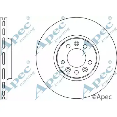 Тормозной диск APEC BRAKING DSK2611 TN7 0O 1265432481 LJQU8 изображение 0