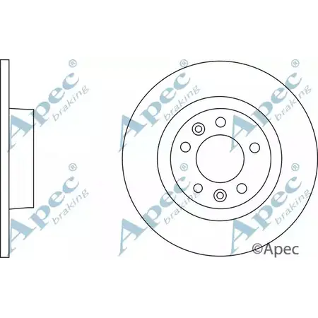Тормозной диск APEC BRAKING RDU2WK 1265432503 HN ZKO DSK2612 изображение 0