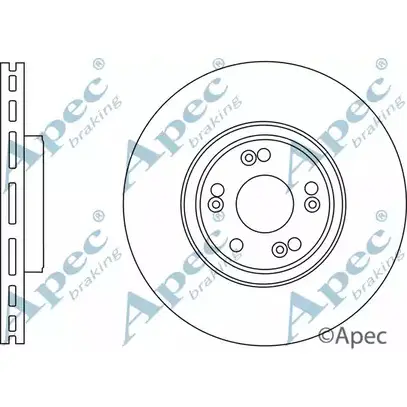 Тормозной диск APEC BRAKING 5UAU66 5 DSK2614 T5M36 1265432517
