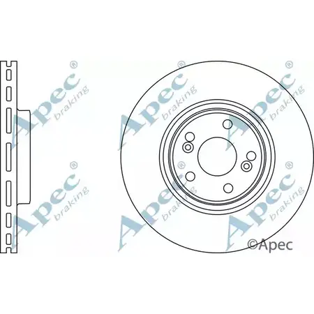 Тормозной диск APEC BRAKING MACP7N UQKGV3 S 1265432519 DSK2615 изображение 0