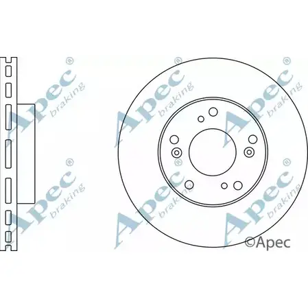 Тормозной диск APEC BRAKING W65S R DSK2618 1265432535 S88PV изображение 0