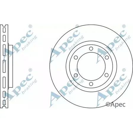 Тормозной диск APEC BRAKING XZCAN2T 9 WS88 1265432537 DSK2619 изображение 0