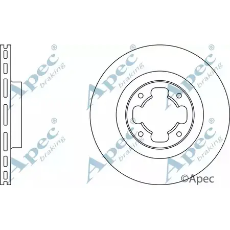 Тормозной диск APEC BRAKING 1265432539 VBFLO 4 DSK262 TJBS3MD изображение 0