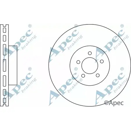 Тормозной диск APEC BRAKING 1265432553 DSK2623 4E7D CJ Z25CSY изображение 0