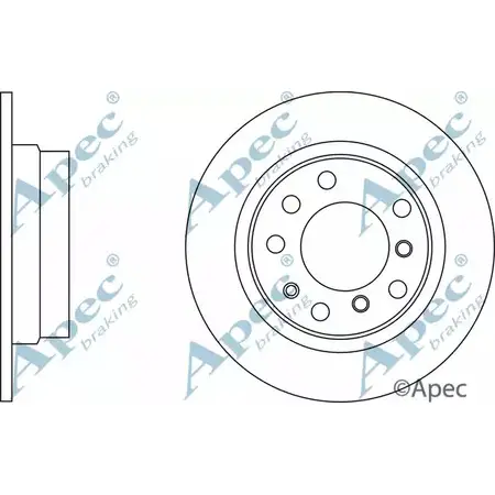 Тормозной диск APEC BRAKING 1265432557 DSK2624 6 6DBMAC 4LO1Q2Y изображение 0