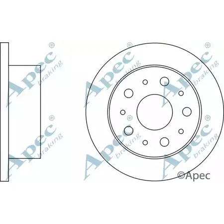 Тормозной диск APEC BRAKING 1265432565 MOIUN L B9VL1 DSK2625 изображение 0