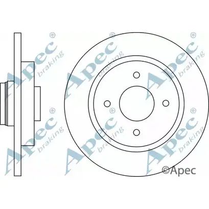Тормозной диск APEC BRAKING DYWPG 6KEY72 H 1265432583 DSK2628 изображение 0
