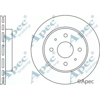 Тормозной диск APEC BRAKING 4P6QD20 2KZ XN DSK2629 1265432595 изображение 0